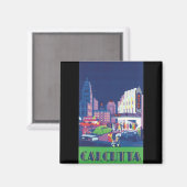 アールデコカルカッタシティシアターシーンハイコントラスト マグネット (正面/裏面)