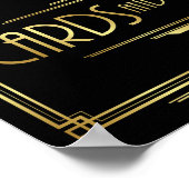 アールデコカードとギフトのサインプリント ポスター (角)