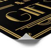 アールデコカードとギフトテーブルのプリント ポスター (角)