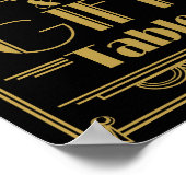 アールデコカードとギフトテー結婚ブルのシンボルや象徴 ポスター (角)