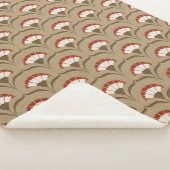 アールデコカーネーション（ニュートラルと赤） シェルパブランケット (3/4)