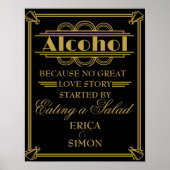 アールデコガストビー結婚スタイルのポスター ポスター (正面)