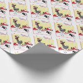アールデコガールとスコティドッグ ラッピングペーパー (角)