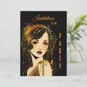 アールデコガールパーティー 招待状 (スタンド正面)