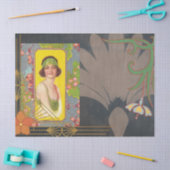 アールデコガールフローラ切り離し 薄葉紙 (クラフト)