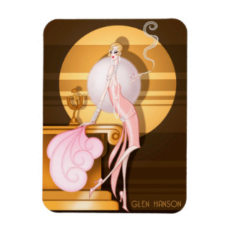 "アールデコガール"プレミアムフレックスマグネットby Glen Hanson マグネット