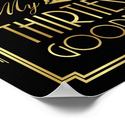 アールデコキスをする30代別れサインプリント ポスター (角)