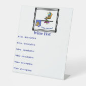 アールデコキッチンビストロパーソナライズされた 台座サイン (正面)