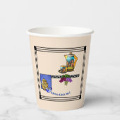 アールデコキッチンビストロパーソナライズされた 紙コップ (裏面)