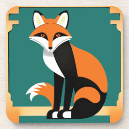 アールデコキツネコースターセット コースター