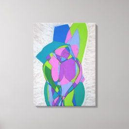 アールデコキュービスト女性姿。抽象芸術 キャンバスプリント