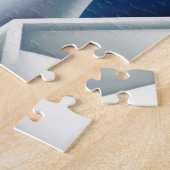 アールデコキュービスブルーアイズウーマンポートレート ジグソーパズル (側面)