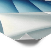 アールデコキュービスブルーアイズウーマンポートレート ポスター (角)