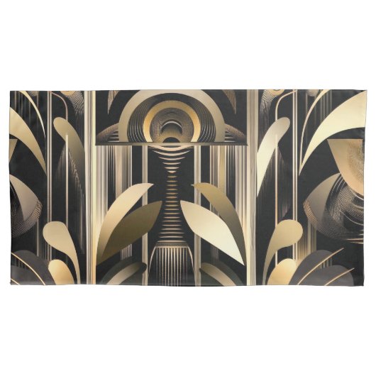 アールデコキングピローケース 枕カバー (正面)