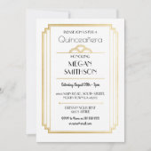 アールデコキンセアニェラバースデーパーティー1920s招待状 招待状 (正面)