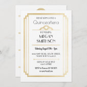 アールデコキンセアニェラバースデーパーティー1920s招待状 招待状 (正面/裏面)