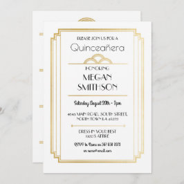 アールデコキンセアニェラバースデーパーティー1920s招待状 招待状