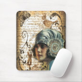 アールデコギャツビーガールパリファッショニスタ マウスパッド (マウス)