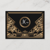 アールデコギャツビースタイル結婚ズ・エスコート座席表 プレイスカード (裏面)