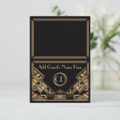 アールデコギャツビースタイル結婚ズ・エスコート座席表 招待状 (スタンド正面)