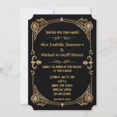 アールデコギャツビースタイル結婚式招待状 招待状 (正面)