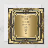 アールデコギャツビーファブラス50 50th誕生日レトロ2 招待状 (裏面)