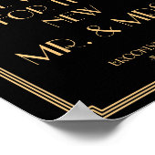 アールデコギャツビーブラックゲストブックサイン8x10 ポスター (角)