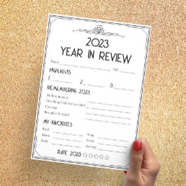 アールデコギャツビー年始パーティー年レビュー・カード