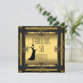 アールデコギャツビー素晴らしい50 50th誕生日パーティー 招待状 (スタンド正面)