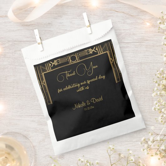 アールデコギャツビー結婚ズ フェイバーバッグ (クリップ留めされた状態)