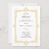 アールデコギャツビー結婚ホワイト60周年 招待状 (正面)