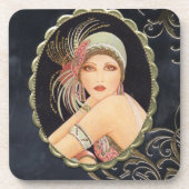 アールデコギャツビー1920年代フラッパー・ガール・コースター コースター (正面)