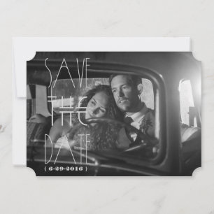 アールデコギャツビーSave the Date 5x7招待状チケット セーブザデート