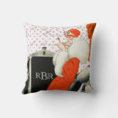 アールデコクラシックパリジャンフラッパーファッション画像 クッション (裏面)