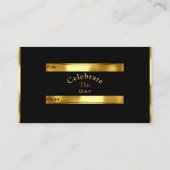 アールデコクラシックファンデザイン金ゴールド、Sm.ギフトタグ エンクロージャーカード (裏面)