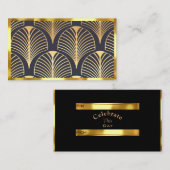アールデコクラシックファンデザイン金ゴールド、Sm.ギフトタグ エンクロージャーカード (正面/裏面)