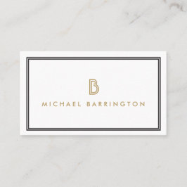 アールデコクラシックモノグラムイニシャルロゴ 名刺