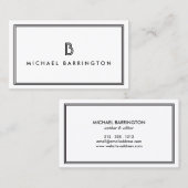 アールデコクラシックモノグラムイニシャルロゴII 名刺 (正面/裏面)