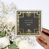 アールデコクラシックヴィンテージウェディングディナーカクテル スタンダードカクテルナプキン