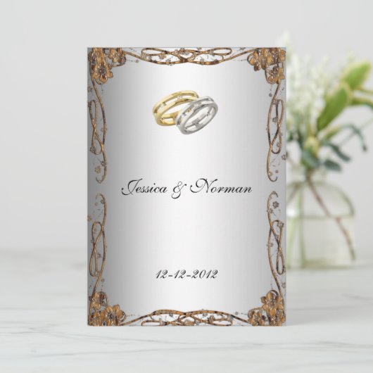 アールデコクラシック結婚式招待状 招待状 (スタンド正面)