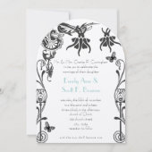 アールデコクリスチャンフラワー結婚式招待状 招待状 (正面)