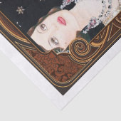 アールデコクリスマスの女性のデコパージュ 薄葉紙 (詳細)