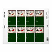 アールデコクリスマスギフトタグ ラベル (フルシート)