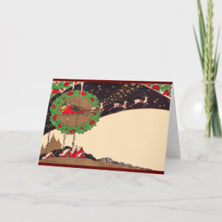 アールデコクリスマスサンタグリーティングカード シーズンカード