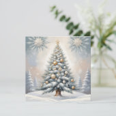 アールデコクリスマスツリーとゴールデンラッシュオーナメント シーズンカード (スタンド正面)