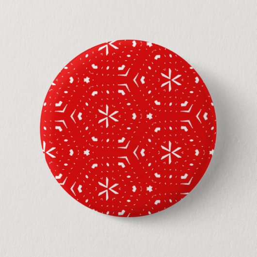 アールデコクリスマスパターン 缶バッジ (正面)