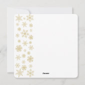 アールデコクリスマス豪華な金ゴールドの弓とギフト シーズンカード (裏面)