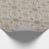 アールデコグラマラスヴィンテージファッショングレーベージュホーム ラッピングペーパー (角)