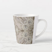 アールデコグラマラスヴィンテージファッショングレーベージュ カフェラテマグ (右)