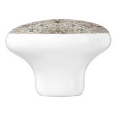 アールデコグラマラスヴィンテージファッショングレーベージュ セラミックノブ (側面)